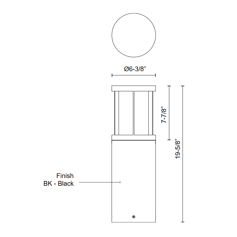 Kuzco EB49020 Alden 1-lt 20" Tall LED Bollard