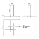 Kuzco CH23534 Blade 4-lt 34" LED Chandelier