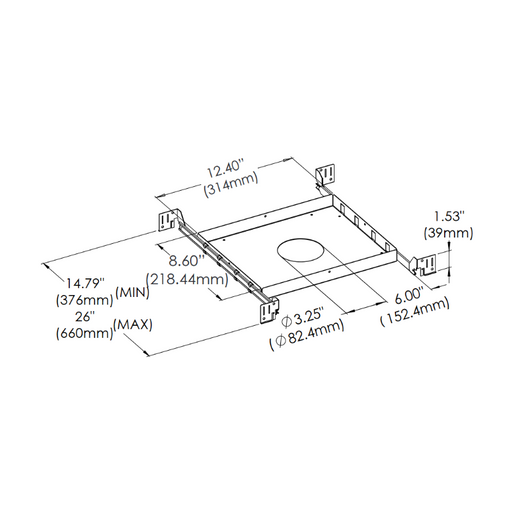 Eurofase 30534 New Construction Plate for Tango TGO1R Round Trim/Trimless Series
