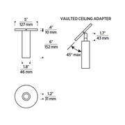 ENTRA 2" 12W Fixed LED Cylinder, Surface Mount