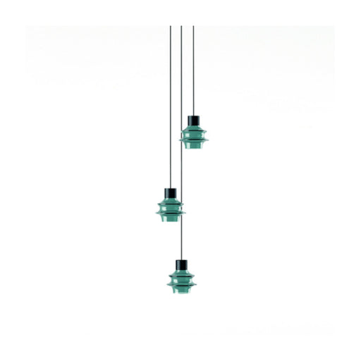 Bover Drop S/03L 3-lt 13" LED Pendant-Green