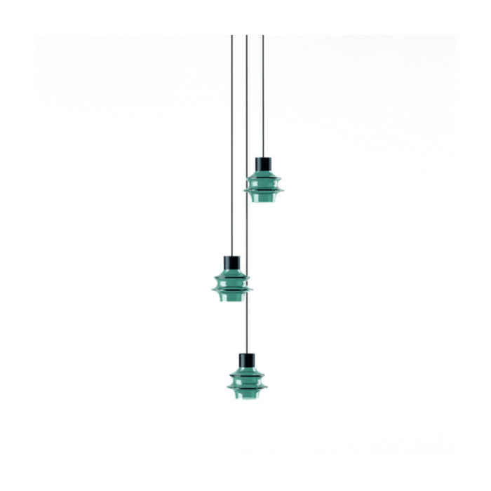 Bover Drop S/03L 3-lt 13" LED Pendant-Green
