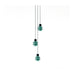 Bover Drop S/03L 3-lt 13" LED Pendant-Green
