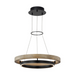 Tech 700GRC24 Grace 24 1-lt 24" LED Chandelier - Matte Black/Weathered Oak Wood