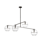 Visual Comfort SLCH355C-L Lowing 4-lt 59" LED Chandelier - Blackened Forged