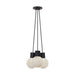 Visual Comfort SLCH542 Mina 3-lt 9" LED Chandelier - Black/Black Cord