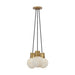 Visual Comfort SLCH542 Mina 3-lt 9" LED Chandelier - Hand Rubbed Antique Brass/Black Cord