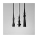 Bover Slend Set 3 Rectangular 3-lt 28" LED Pendant-Matte Black