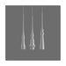 Bover Slend Set 3 Rectangular 3-lt 28" LED Pendant-Matte White