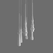 Bover Slend Set 6 Circular 6-lt 21" LED Pendant - Matte White