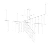Sonneman SLS4240 Suspenders  83" 4-Tier Tri-Bar with Crystal Ladder Light Luminaires - Satin White