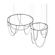 Sonneman SLS4243 Suspenders 2-Bar Offset Ring with Light Curve Luminaires - Satin Black