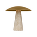 Visual Comfort SLTB34327 Aegis 1-lt 18" LED Table Lamp - Natural Brass/Natural Travertine