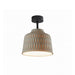 Bover Soft PF/30 1-lt 12" LED Outdoor Semi Flush-Light Grey