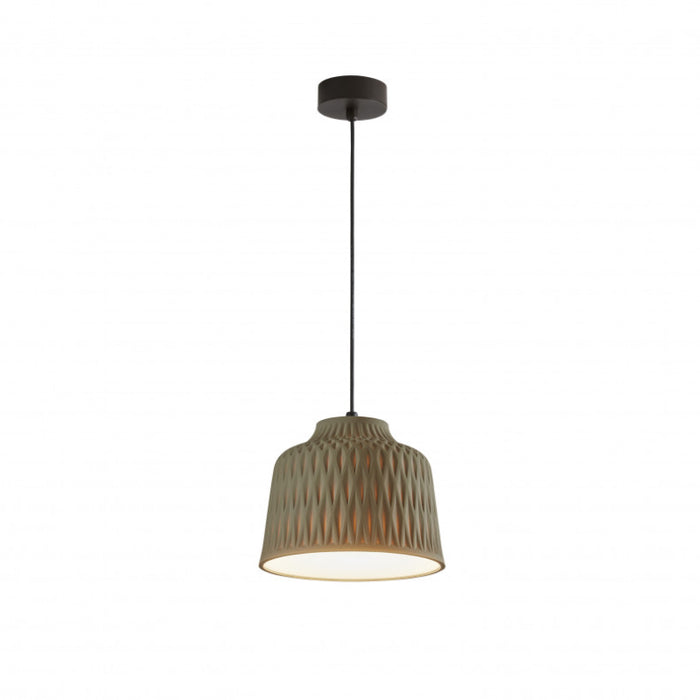 Bover Soft S/30 1-lt 12" LED Pendant-Olive Grey