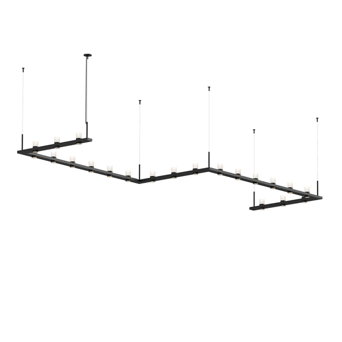 Sonneman 20QKZ46 Intervals 21-lt 4 x 16 Zig-Zag LED Pendant