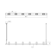 Sonneman 20QWL08 Intervals 6-lt 96" LED Linear Beam Pendant