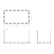Sonneman 20QWR48 Intervals 18-lt 104" LED Linear Beam Pendant