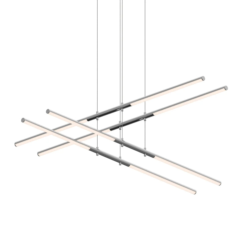 Sonneman 2802 Tik-Tak Stack 8-lt 48" 2-Tier LED Chandelier