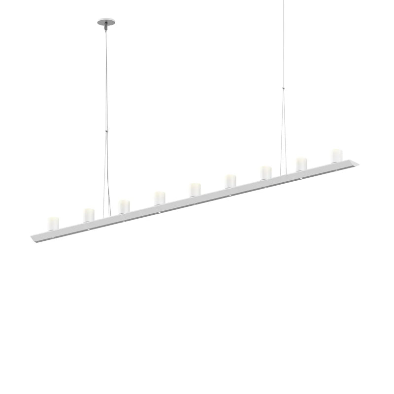 Sonneman 2859-SW Votives 18-lt 72" LED Bar Pendant with Clear Etched Glass