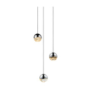 Sonneman 2914 Grapes 3-lt 7" LED Pendant - Small Polished Chrome