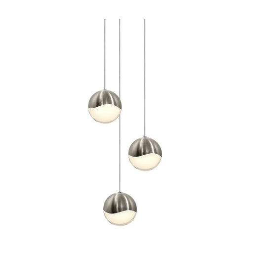 Sonneman 2914 Grapes 3-lt 8" LED Pendant - Large Satin Nickel