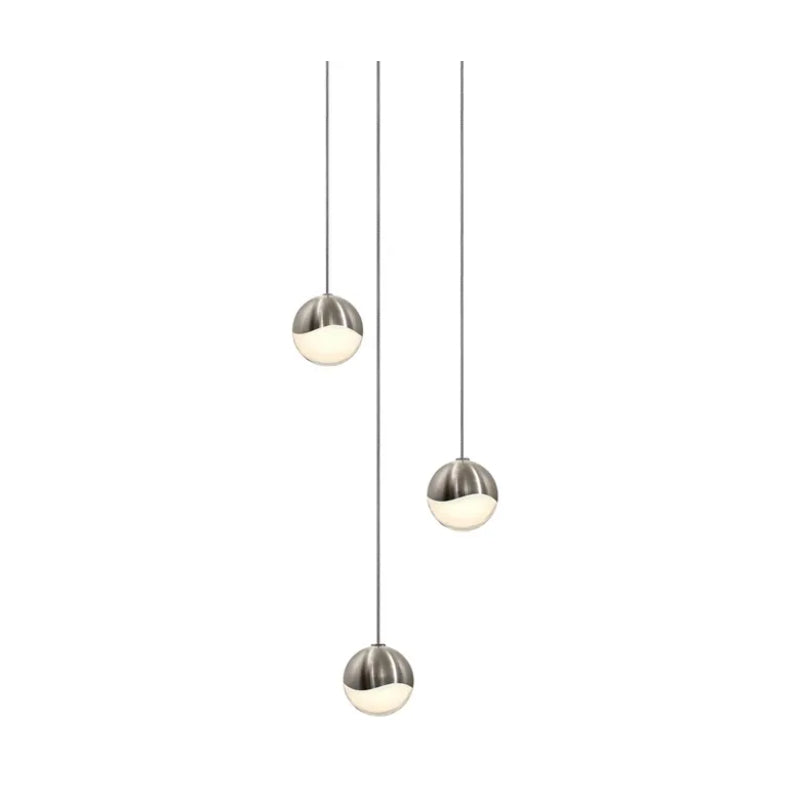 Sonneman 2914 Grapes 3-lt 7" LED Pendant - Small Satin Nickel