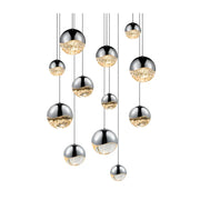 Sonneman 2917 Grapes 12-lt 17" LED Chandelier - Polished Chrome