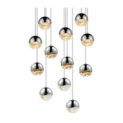 Sonneman 2917 Grapes 12-lt 17" LED Chandelier - Medium Polished Chrome