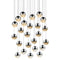 Sonneman 2918 Grapes 24-lt 27" LED Round Multipoint Pendant - Large
