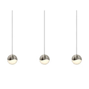 Sonneman 2920 Grapes 3-lt 37" LED Pendant Rectangle Canopy - Medium Satin Nickel