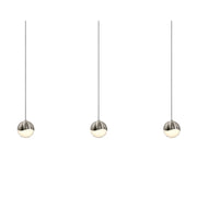 Sonneman 2920 Grapes 3-lt 37" LED Pendant Rectangle Canopy - Small Satin Nickel