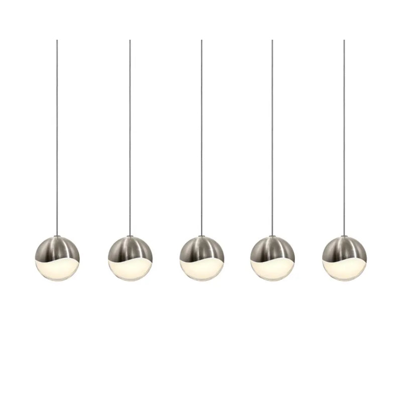 Sonneman 2921 Grapes 5-lt 37" LED Pendant - Medium Satin Nickel
