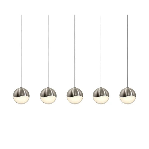Sonneman 2921 Grapes 5-lt 37" LED Pendant - Medium Satin Nickel