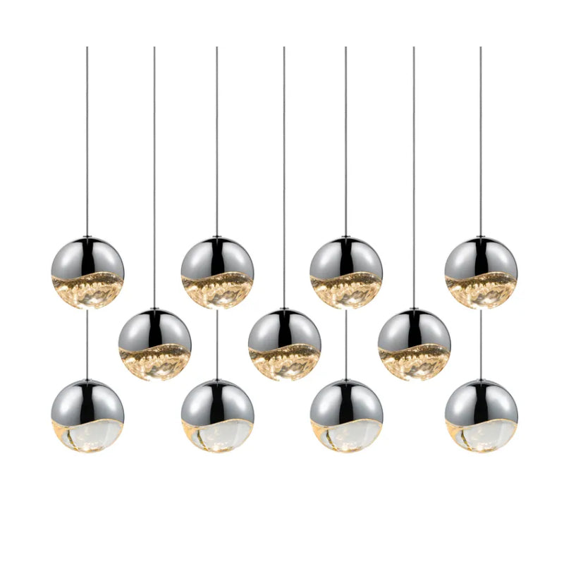 Sonneman 2922 Grapes 11-lt 38" LED Chandelier - Polished Chrome