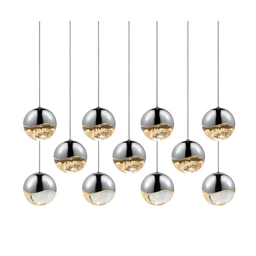 Sonneman 2922 Grapes 11-lt 38" LED Chandelier - Polished Chrome