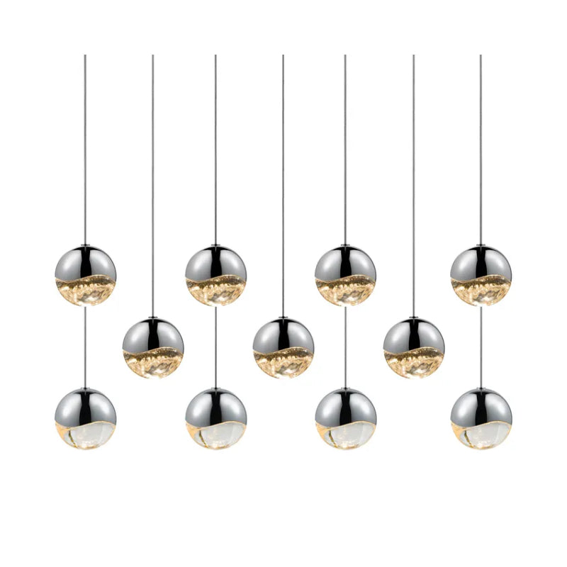 Sonneman 2922 Grapes 11-lt 37" LED Pendant - Medium Polished Chrome
