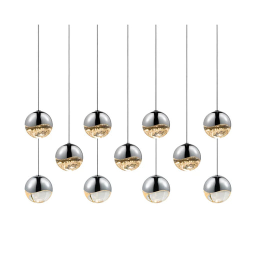Sonneman 2922 Grapes 11-lt 37" LED Pendant - Medium Polished Chrome