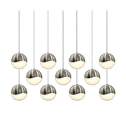 Sonneman 2922 Grapes 11-lt 38" LED Chandelier - Satin Nickel