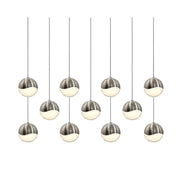 Sonneman 2922 Grapes 11-lt 37" LED Pendant - Medium Satin Nickel
