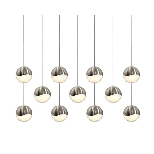Sonneman 2922 Grapes 11-lt 37" LED Pendant - Medium Satin Nickel