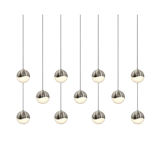 Sonneman 2922 Grapes 11-lt 36" LED Pendant - Small Satin Nickel