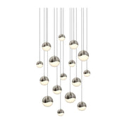Sonneman 2923 Grapes 16-lt 24" LED Round Assorted Pendant - Satin Nickel