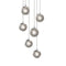 Sonneman 2963 Champagne Bubbles 6-lt 12" Round LED Chandelier