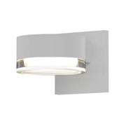Sonneman 7300 Reals 5" Indoor/Outdoor Downlight LED Wall Sconce - Plate Cap / Cylinder Lens Textured White/Clear Cylinder