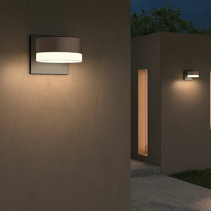 Sonneman 7300 Reals 5" Indoor/Outdoor Downlight LED Wall Sconce - Plate Cap / White Lens