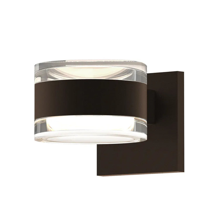 Sonneman 7302 Reals 2-lt 5" Indoor/Outdoor Up/Down LED Wall Sconce - Clear Cylinder Lens