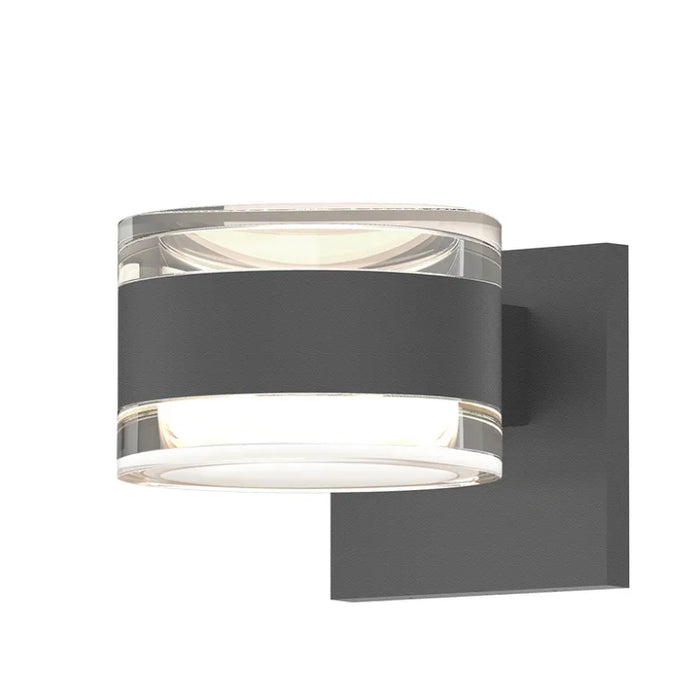 Sonneman 7302 Reals 2-lt 5" Indoor/Outdoor Up/Down LED Wall Sconce - Clear Cylinder Lens
