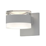 Sonneman 7302 Reals 5" Up/Down LED Wall Sconce - Clear Cylinder / White Cylinder Lens - Textured White