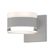 Sonneman 7302 Reals 5" Up/Down LED Wall Sconce - White Cylinder / Clear Cylinder Lens Textured White